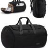 LOVEVOOK Sac de sport pour homme et femme en noir foncé, capacité de 45L (51*28*32 cm) - idéal pour le quotidien et le w