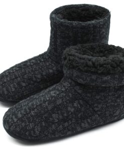 COFACE Qualité Élevée Hommes Chaussons d'Hiver Chauds et Anti-Dérapants