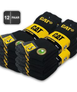 Caterpillar CAT Chaussettes de travail Lot de 12 - Grandes tailles pour tous - Réelle durabilité - Convient pour le chan