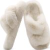 COFACE Pantoufles Femmes Hivernales Chaudes Confortables Anti-Dérapantes avec Mousse à Mémoire de Forme et Fourrure Pelu