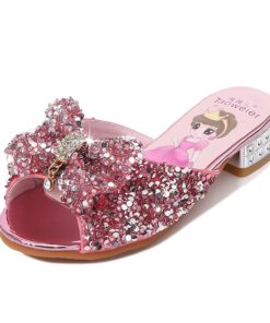 Chaussures Enfant Déguisement Elsa Soirée Carnaval Antidérapant Paillettes