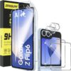 ZAXGLAR Verre Trempé Samsung Galaxy Z Flip 6/Flip6 5G + Protège Écran et Caméra Arrière Ultra Résistant, Clarté HD, Sans
