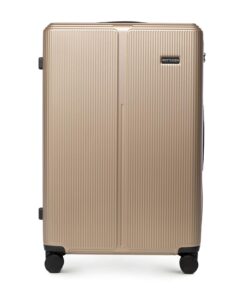 Bagages WITTCHEN Stripes Line Grande Taille Rigides | Bagages Soute Coque ABS 96 Litres Air France/easyjet - Couleur Dor