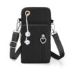 Sac Téléphone Femme Aucuu Petit Sacoche Portable, Femme Bandoulière Réglable Oxford Tissu Crossbody Pochette Sacoche Run