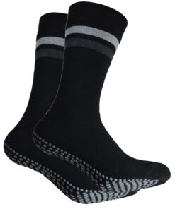 Cocain underwear Lot de 2 paires de chaussettes thermiques pour hommes et femmes - anti-dérapantes, chaussettes d'arrêt,