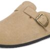 Intini Mules et Sabots Homme Femme | Chaussures de Jardin Confortable d'Intérieur Extérieur | Cuir Fermé Semelles Chauss