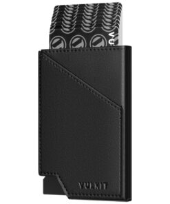 Porte-Cartes VULKIT Blocage RFID Étui Étui en Aluminium ultra-fin avec Poche pour Billets et Pièces, Sécurisé pour Carte