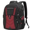 NEWHEY Sac à Dos Ordinateur Homme Collège Voyage d'affaires Imperméable USB Charging Port Grande Capacité 17 Pouces 17.3