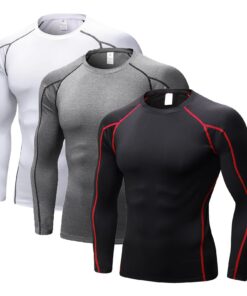 LANBAOSI t-shirts de compression pour homme - Séchage rapide - Gym et fitness