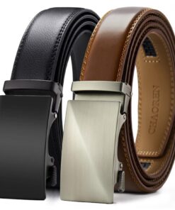 Ceinture Chaoren pour Hommes sans Boucle | Ceinture Automatique à Cliquet Large en Cuir pour Hommes | 35mm ou 30mm