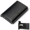 JYNVO Portefeuille Homme Magnétique Avec Protection RFID, Idéal Pour Voyageurs, Fonction Anti-Contrefaçon avec Boîte Cad
