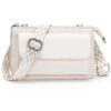 LANXINGLUO pochette téléphone portable pour femme - petit sac main amovible bandoulière - noir - 2,5 cm
