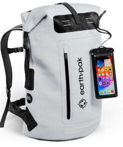 Sac à dos Earth Pak imperméable - Robuste fermeture enroulable avec poche avant zippée facile d'accès - Confortable avec