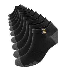 Chaussettes de sport en coton respirant pour homme - Chaussettes courtes d'été - Chaussettes de cours