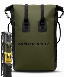 Nordlight - Sac à dos étanche 35l Roll Top, Bandoulière rembourrée pour Trekking et Pêche, Sac à dos vélo et courrier