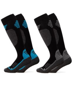 Occulto Chaussettes de Ski Laine Merinos Homme & Femme OEKO-TEX STANDARD 100 lot de 2 modèle Toni