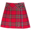 Titre SEO optimisé : Tartanista Jupes plissées pour fille avec motif tartan moderne - avec lanières en cuir - Trendy - P