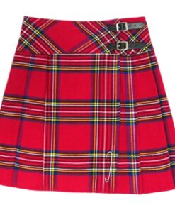 Titre SEO optimisé : Tartanista Jupes plissées pour fille avec motif tartan moderne - avec lanières en cuir - Trendy - P