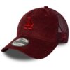 New Era Casquette de baseball 9Twenty Trucker Cord MLB Los Angeles Dodgers pour adulte Rouge foncé - Large brim - Flexfi