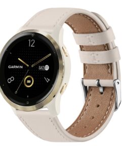 Bracelet en cuir compatible avec Garmin Venu 2S/3S, souple et confortable, adapté aux passionnés d'activité physique, po