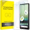 JETech Verre Trempé Google Pixel 6a 6,1 Pouces ID Empreinte Digitale Protection Écran HD Compatible 3 Pièces