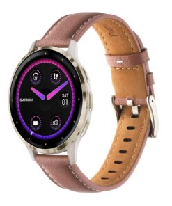 Chofit Bracelet Garmin Venu 3S Cuir Souple 18mm Venu 3S/Venu 2S/Forerunner 265S 255S/Vivoactive 4S/Vivomove 3S