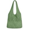 Sac Aucuu Fourre-Tout Femme en Crochet pour Shopping et Vie Quotidienne, Sacs à Main Tendance en Tricot Ajouré pour Femm