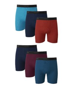 Hanes Boxer Briefs MasculinsLots de 5Coton Secoir ÉlevéRien ne RemonteHommeÉvènements IntimesMoisturé Respirant