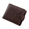 AdiStylinno Portefeuille pour homme en cuir café - Grande capacité et minimaliste - Avec porte-monnaie - Idéal pour mars