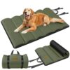 Gimars Lit pour Chien d’extérieur Amélioré avec Film Imperméable | Facile à Rouler avec Boucle | Grand Lit de Voyage Por
