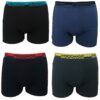GREENICE Boxer Caleçons Homme Noir Gris Navy Bleu Taille M-L-XL-2XL-3XL Sous-vêtements en Coton