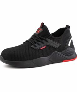 Hitmars Chaussures de Sécurité Hommes et Femmes Légères Basket de Sécurité en Embout d'Acier Protection Respirante Antid
