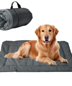 VGECEE Tapis pour Chien Pliables, Couchage Randonnée Antidérapant, pour Camping et Région Gris VGECEE Coussin Pliable