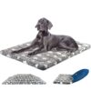 KROSER Lit pour Chien Réversible (Chaud et Froid) - Coussin Mousse Élégant Haute Densité - Tapis Lavable pour Chiens XXX