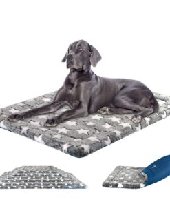 KROSER Lit pour Chien Réversible (Chaud et Froid) - Coussin Mousse Élégant Haute Densité - Tapis Lavable pour Chiens XXX