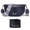 Sac Banane YISUOHOOM Femme Bleu Portable avec Fente pour Carte de Crédit bandoulieres Pochette Telephone