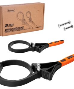 Toolwiz Ensemble de clés à sangle en caoutchouc 150 mm et 100 mm pour filtre à huile, spécialement pour plombiers et méc