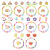 Boucles d'oreilles clip Hifot filles Licorne sirène papillon fleurs arc-en-ciel Accessoire Princess bijoux Cadeaux set C