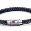 Tommy Hilfiger Joyaux Bague Tommy Hilfiger JoaillerieBracelet en Cuir Tressé Homme Bleu Marine - 2701000