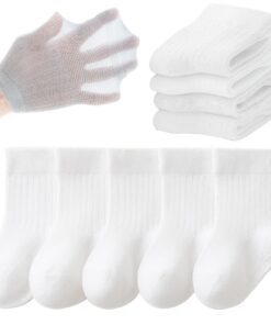 QIYIENDIAN chaussettes coton doux et respirant bébé garçons et filles - 5 paires - parfaites pour l'hiver - confortable