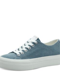 Tamaris Femme 1-23744-42 Basket Bleu FashionABLE Casual Shoes pour Femmes Chic et Confortables en Cuir resizeModeable