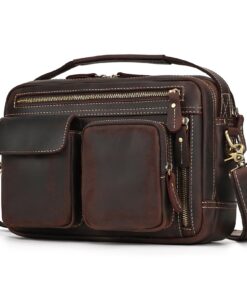 Sacoche Newsbirds Homme Voyage et Quotidien - Petit Sac Messenger pour iPad 9,7 Pouces - Sac Bandoulière Modèle Vintage