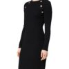 Morgan Robes Femme Pull Ajusté à Boutons Decoratifs pour Occasions Spéciales et quotidienne - Chic et Comfort - M-L-XL