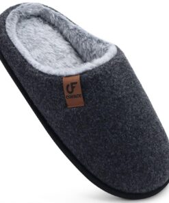 COFACE Pantoufles Homme Hiver Chaudes en Mousse Chaussures Maison en Feutre Taille 40-49