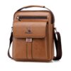 ANPTER Sac à bandoulière en cuir synthétique pour homme - Idéal pour l'école, les voyages et le travail - Polyvalent et