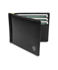 TRAVANDO Viennais Portefeuille avec Pince à Billets - Mince Porte-Monnaie Sécurisé Hommes Cadeau
