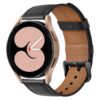Bracelet Wanme en Cuir pour Samsung Galaxy Watch 4 - Noir | Homme & Femme | Compatible 40mm, 42mm, 44mm, 46mm | Bracelet