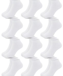 Duufin 12 Paires Chaussettes Enfants Mixtes - Socquettes Basses Pour Garçons et Filles | Confort et Hygiène | Taille Mix