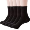 Chaussettes Femme Super Douces et Respirantes, 5 Paires en Coton Peigné, Taille 35-38/39-42, Parfaite pour la Pratique S