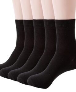 Chaussettes Femme Super Douces et Respirantes, 5 Paires en Coton Peigné, Taille 35-38/39-42, Parfaite pour la Pratique S